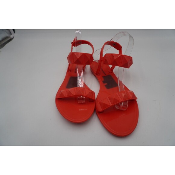 Rebecca Minkoff Jana Studded Jelly Ankle Strap Sandal Salmon Color Size 9.5/40 - Picture 6 of 13